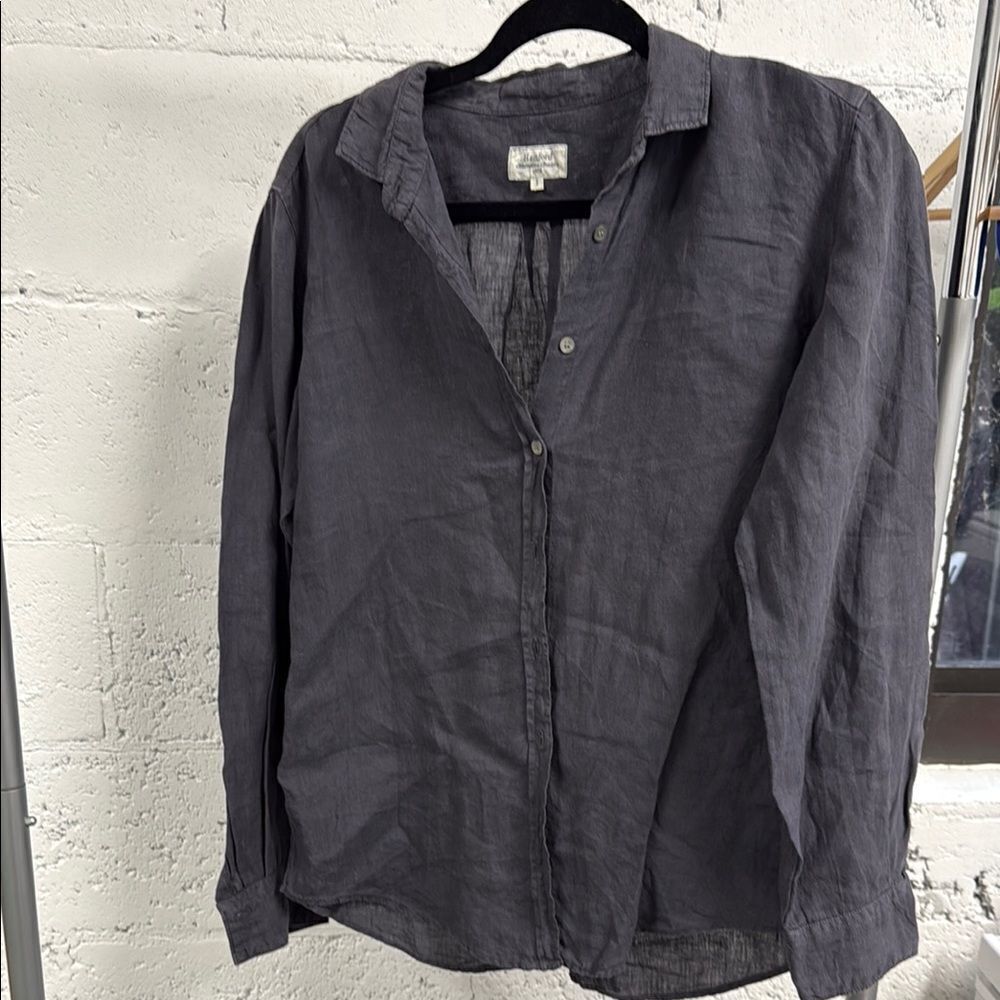 Hartford Charcoal Button-Up Shirt - Womens Size 3 - Like New Lightweight Top